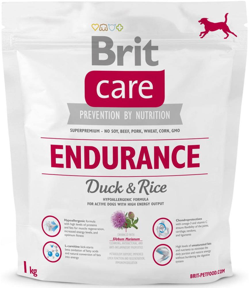 Brit Care (Брит Кеа) Endurance (1 кг) корм для взрослых активных собак с уткой и рисом